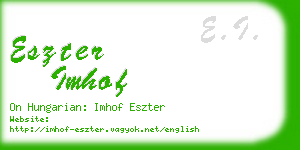 eszter imhof business card